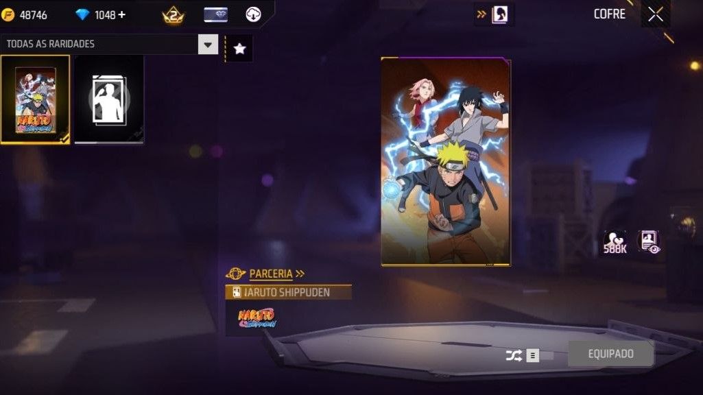 CONTA FREE FIRE LVL 30 MESTRE 5 BR COM MEGUMI JJK|KAKASHI |JIRAYA E 1048 DIMAS