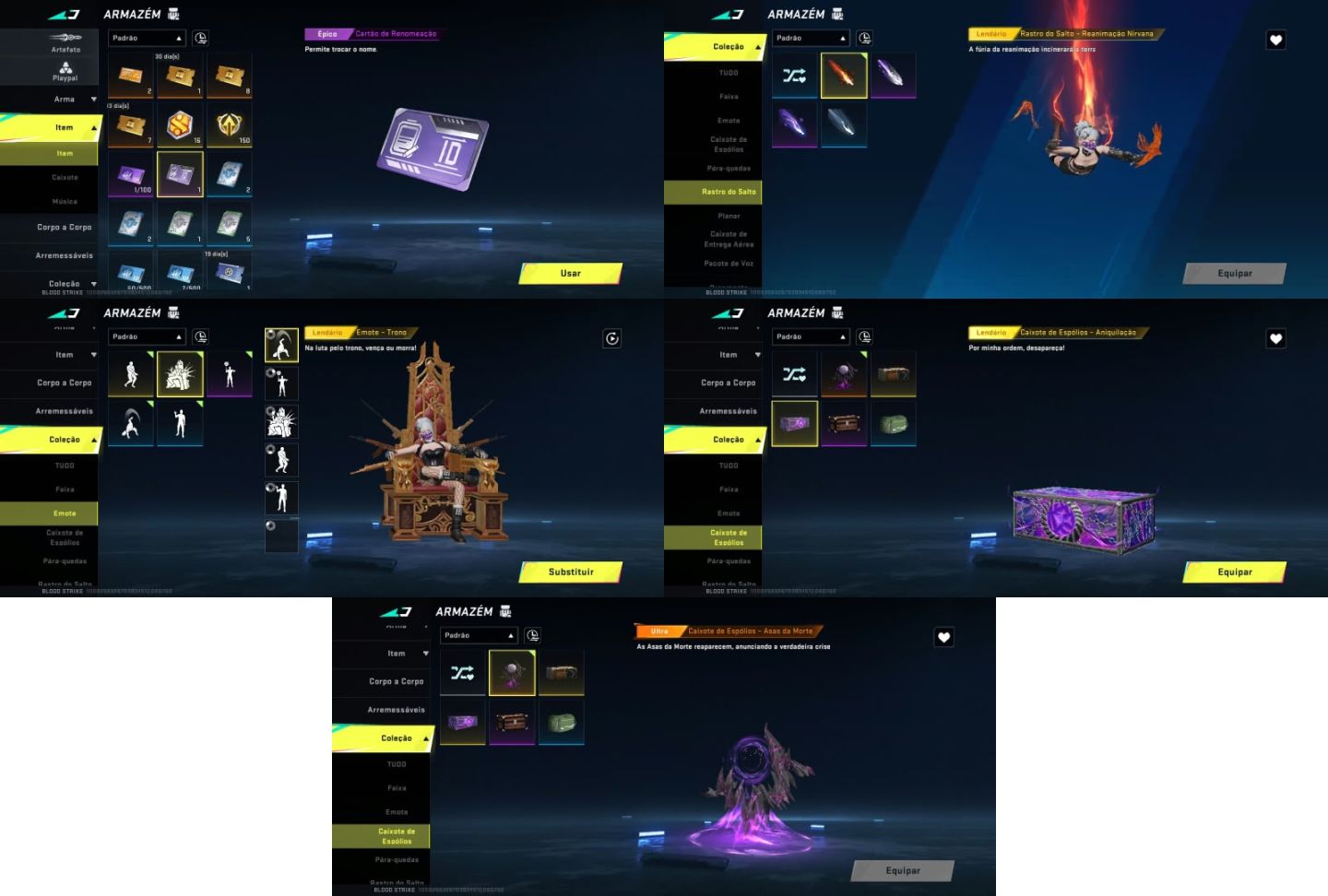 (PROMOÇÃO!) CONTA DE BLOOD STRIKE COM 4 ETERNAS RARAS!
