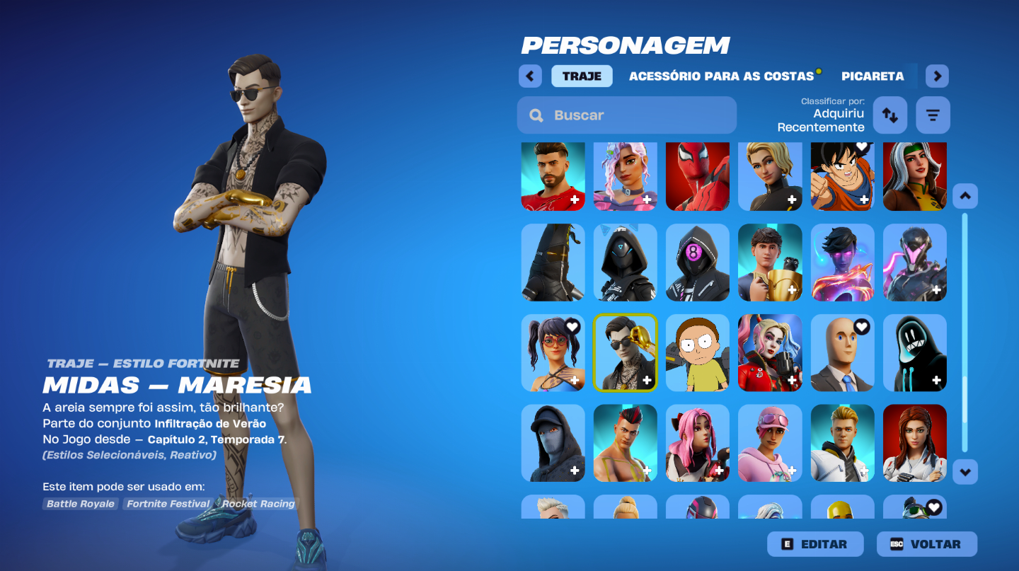 Conta Fortnite com Diversas skins e Gta online incluso na conta