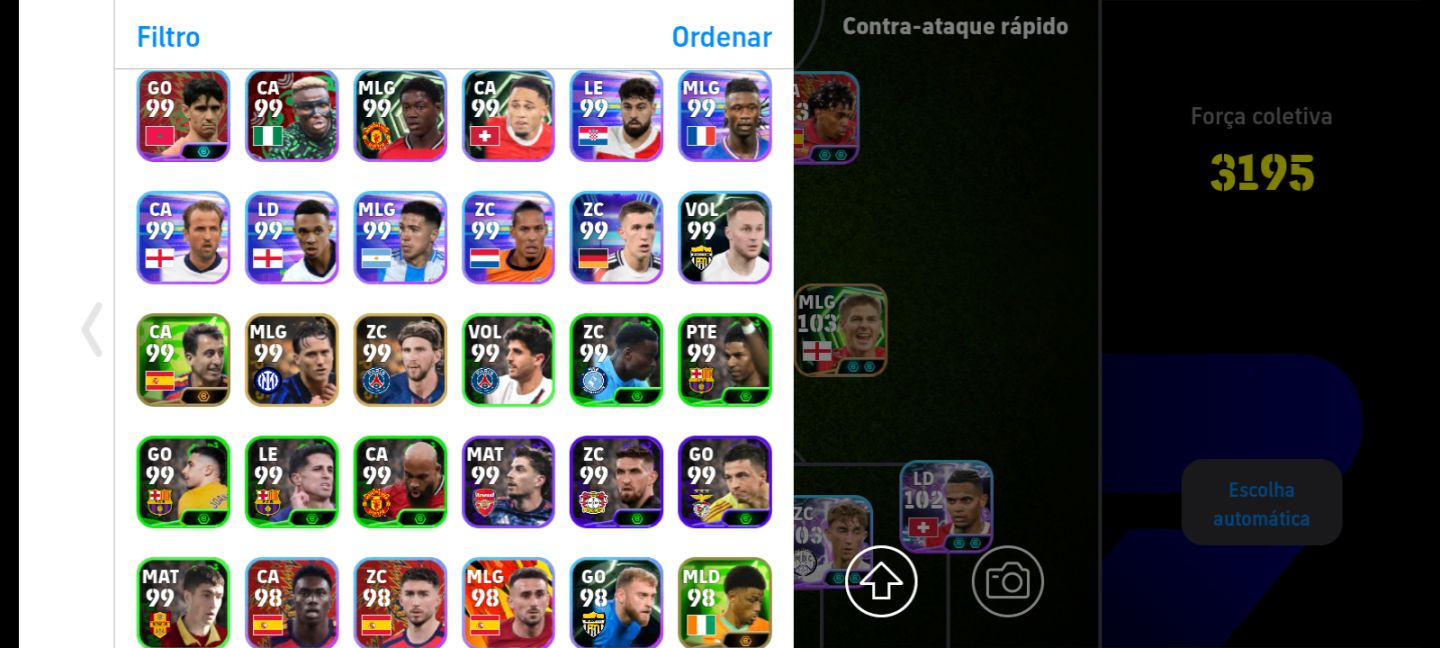 Conta eFootball | Força 3195 + Klopp + Elenco Completo e Reservas de Elite