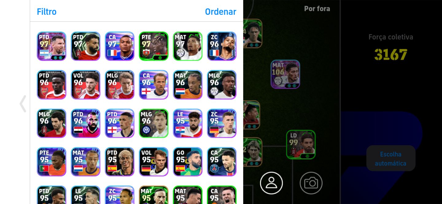CONTA EFOOTBALL | BELLINGHAM 106 + VAN BASTEN 104 + JORDI ALBA 103 | FORÇA 3167