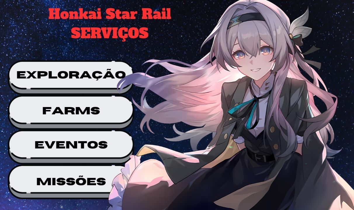 Serviços Honkai Star Rail Diárias, Eventos, Exploração, Builds, Engame e etc