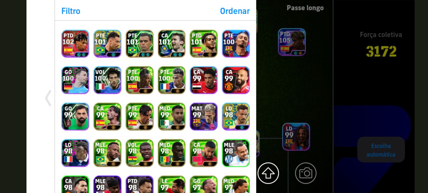 Conta de efootball perfeita para jogar com 3172 de força
