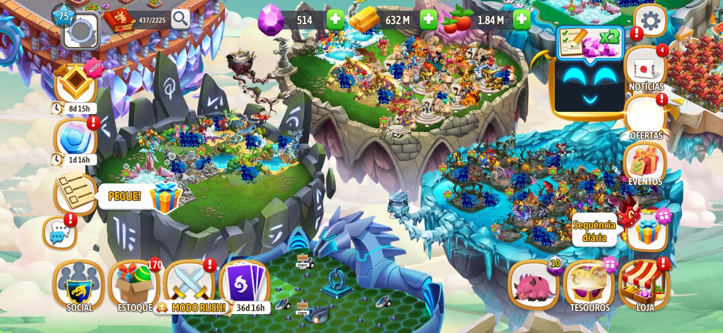 Conta de Dragon City Antiga Nivel 75