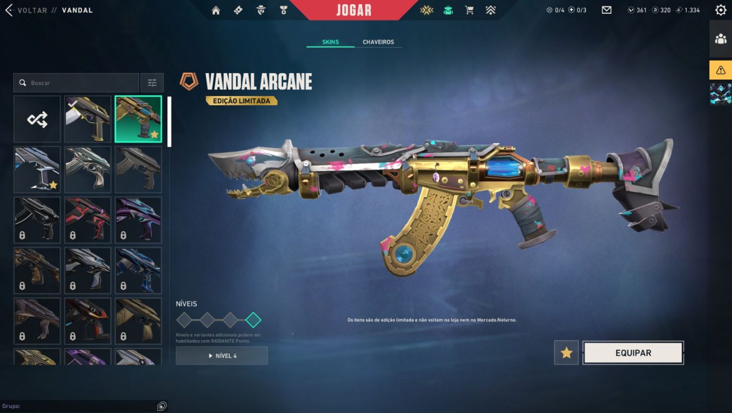 Conta valorant com vandal arcane