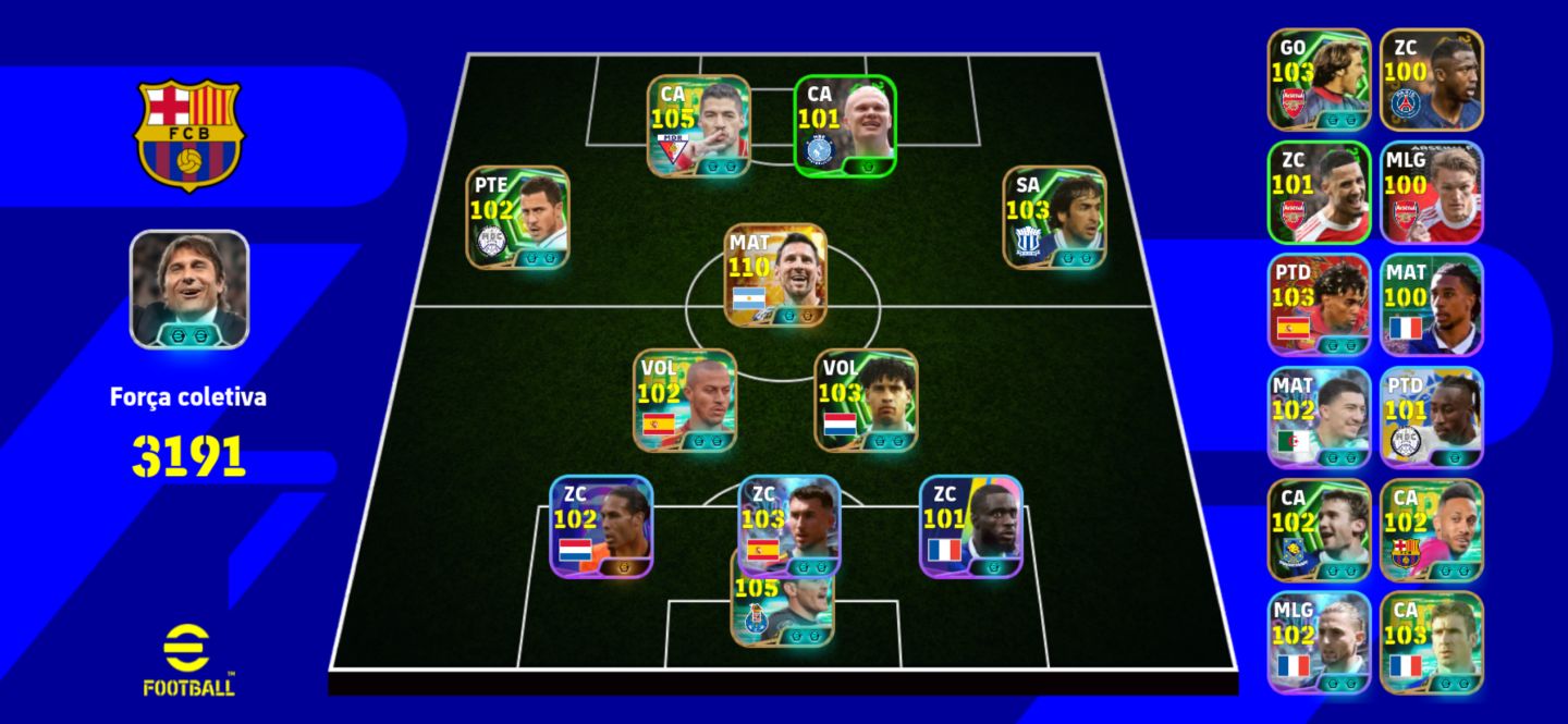 Contas eFootball à Venda Elencos de Alto Nível e Alta Força Coletiva