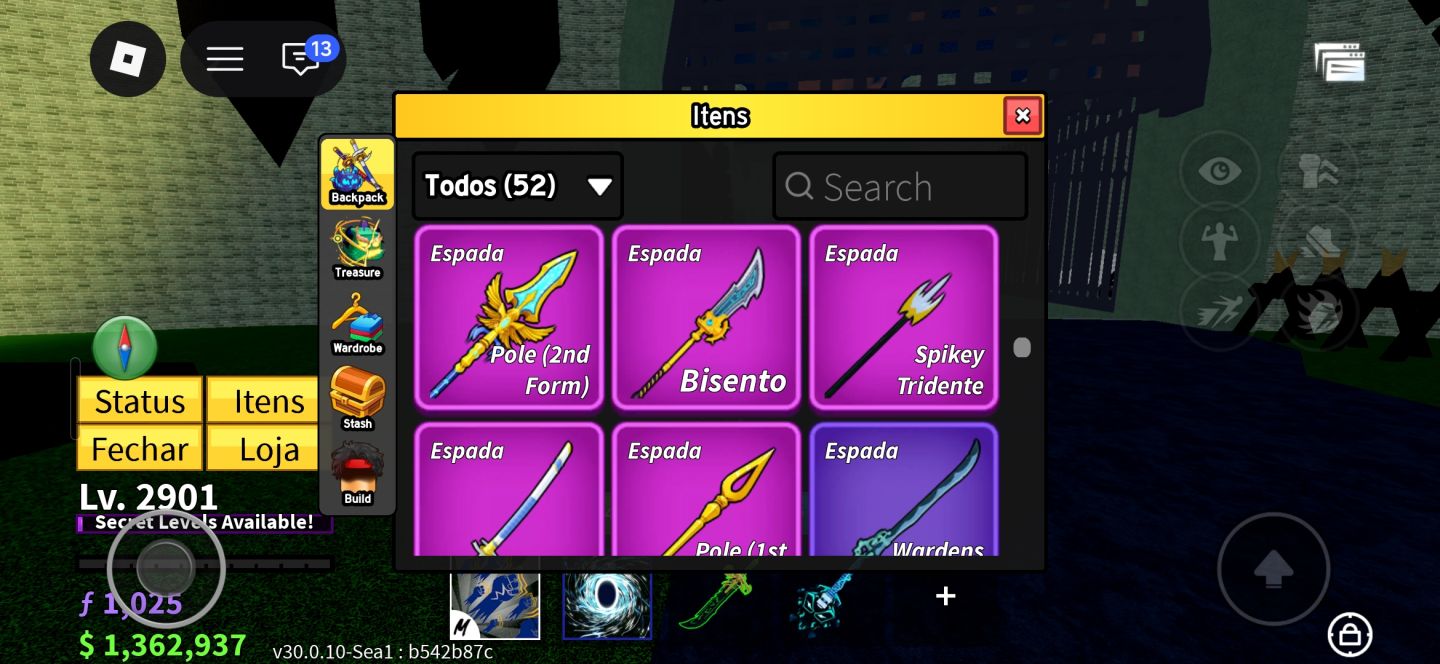 Conta de blox fruits a venda ou em brawl stars 100k+