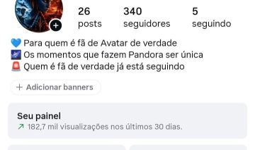 Conta de Instagram Avatar | 330 Seguidores | Alto Engajamento |