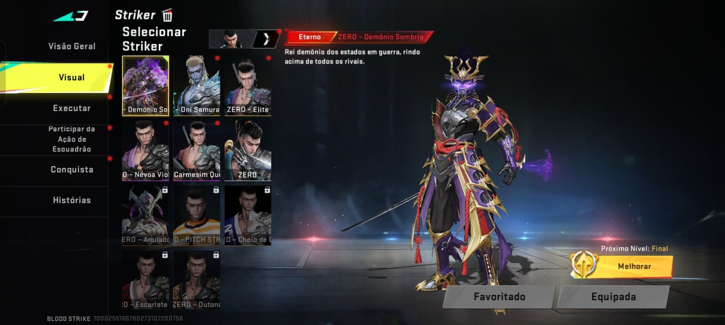 Conta de blood strike 4 passes antigos 1 skin de personagem lendaria