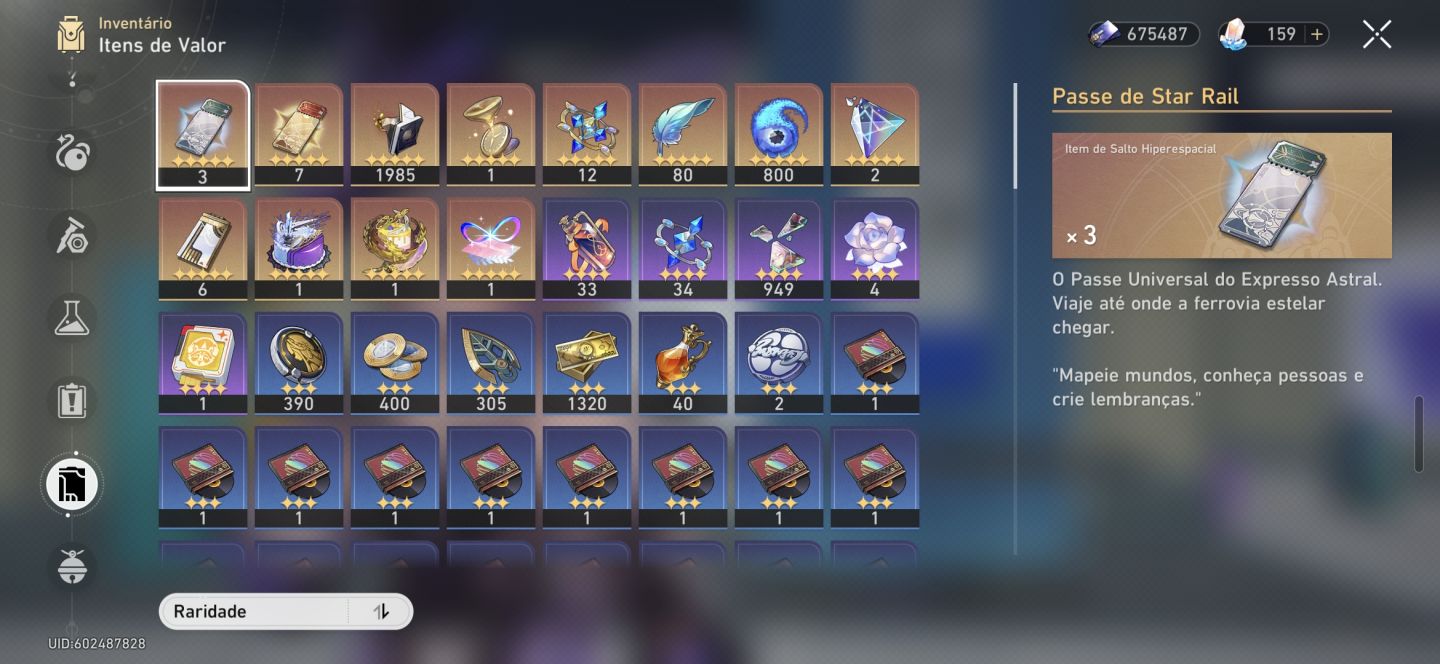 Conta Endgame HSR (Vários t5 + cone t5)