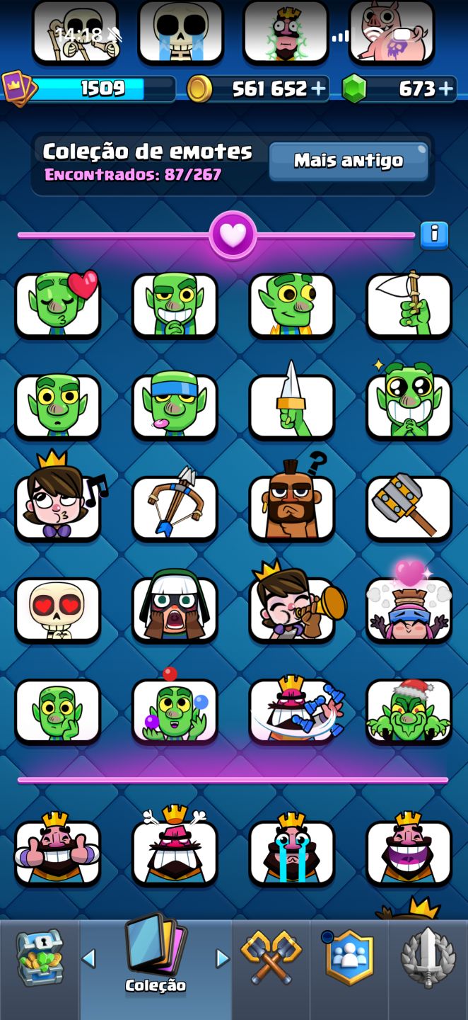 Conta clash Royale 10k troféus e 9 anos de conta