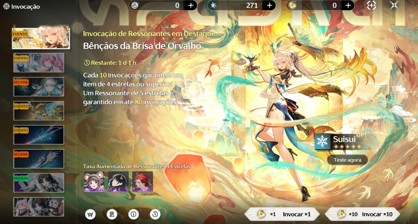 CONTA WUWA AEMEATH S1 + SUISUI S1 + PHROLOVA + ARMAS ASSINATURA