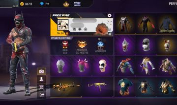 CONTA FF MUITA SKIN E ANTIGA! S. ROXA, PALHAÇO ARISTICO, MANÍACO DO GOLPE, S4