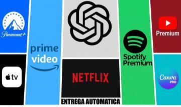 NETFLIX | CHATGPT | PRIME | YOUTUBE | CRUNCHYROLL | PARAMOUNT - ENVIO AUTOMÁTICO