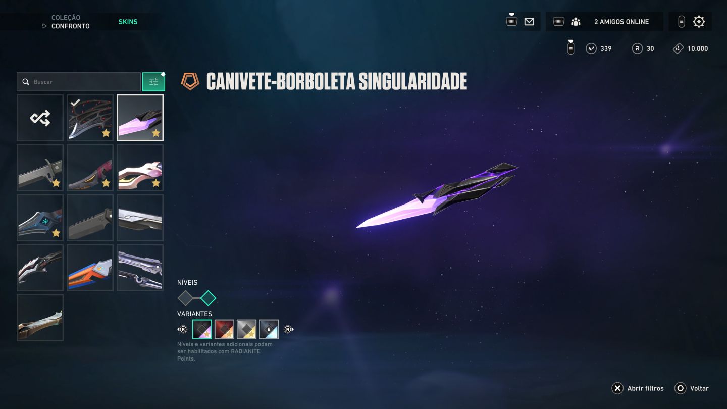 Conta de Valorant nível 161 com 33 skins de loja