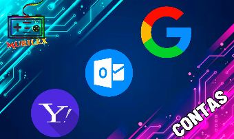 Conta gmail(google), outlook(microsoft), yahoo, firstmail(russo)
