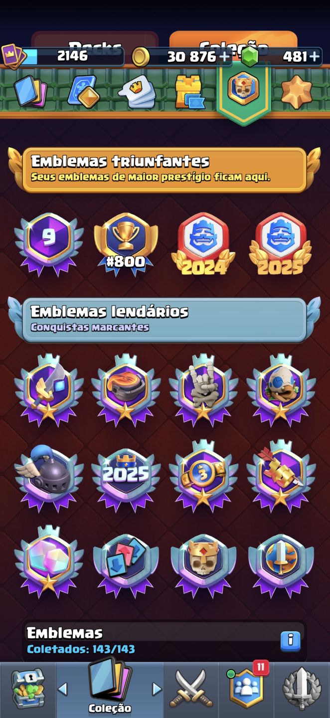 Conta de Clash Royale w