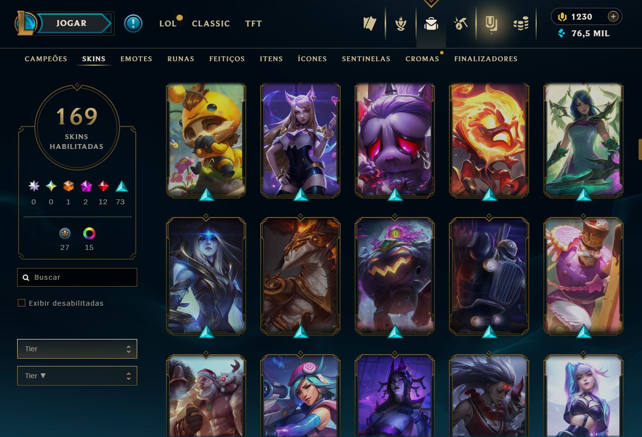 CONTA PRATA II - 169 SKIN - FULL CHAMP + ESPÓLIOS CHEIO! - 100% SEGURA!