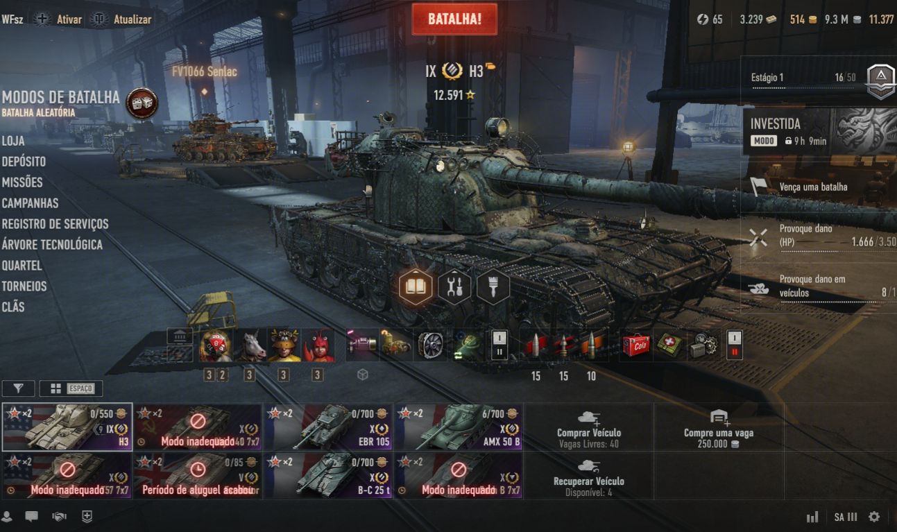 CONTA WORLD OF TANKS FRANÇA UPADA