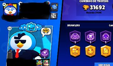 Conta Brawl Stars com 30k de troféus e muitas skins raras