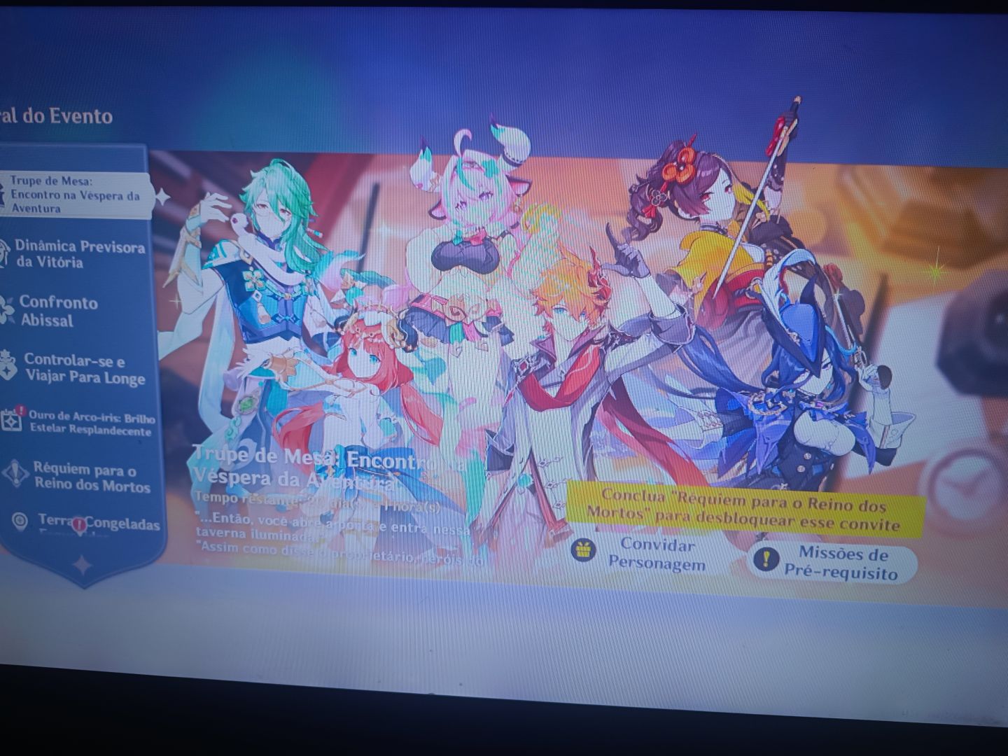 Conta genshin end game vários boneco