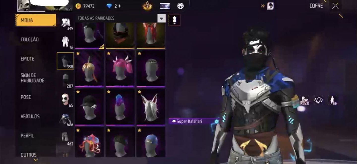 CONTA FREE FIRE PRIME 7 | 467 CALÇAS + 626 SKINS | MUITO COMPLETA