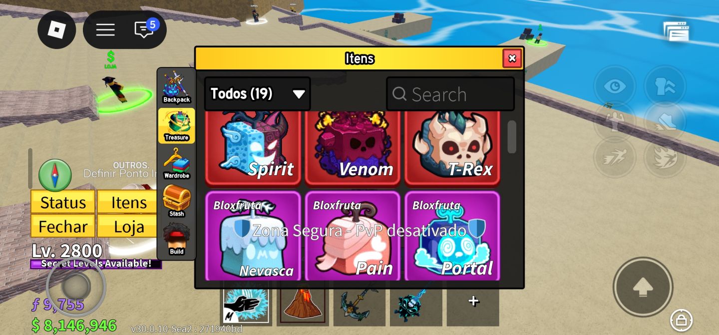 CONTA BLOX FRUITS NÍVEL 2800 + GODHUMAN + SKULLGUITAR + CDK