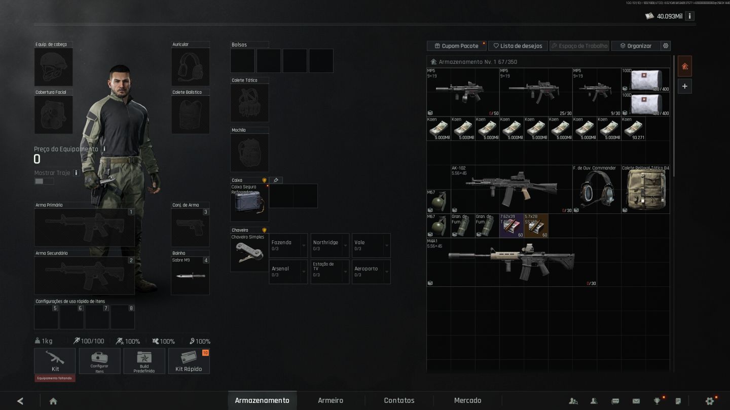 Conta 27 Arena Breakout -PC- 40m basicamente tudo em KOEN 40M de KOEN