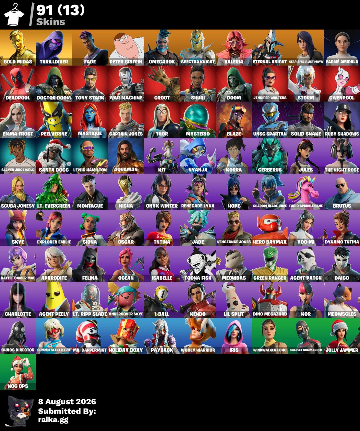 CONTA FORTNITE - (1450 v-bucks na conta e várias skins tryhard) +600 gastos