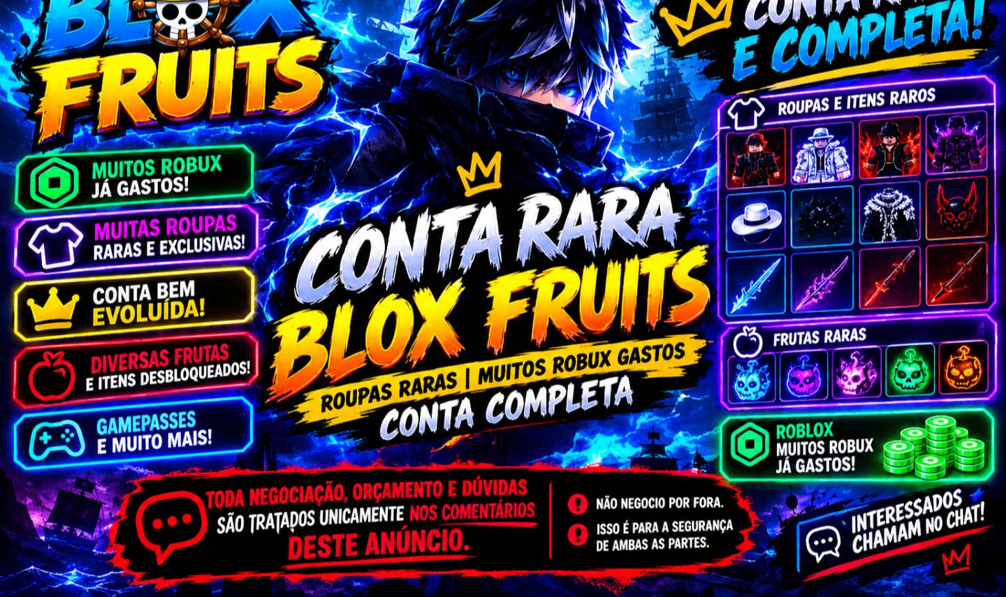 BLOX FRUITS | MUITOS ROBUX GASTOS | ROUPAS RARAS | CONTA COMPLETA