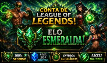 [Entrega Automática] Lol Esmeralda, 47 Skins, Skins Lendárias, 25K Ea, Lvl 50