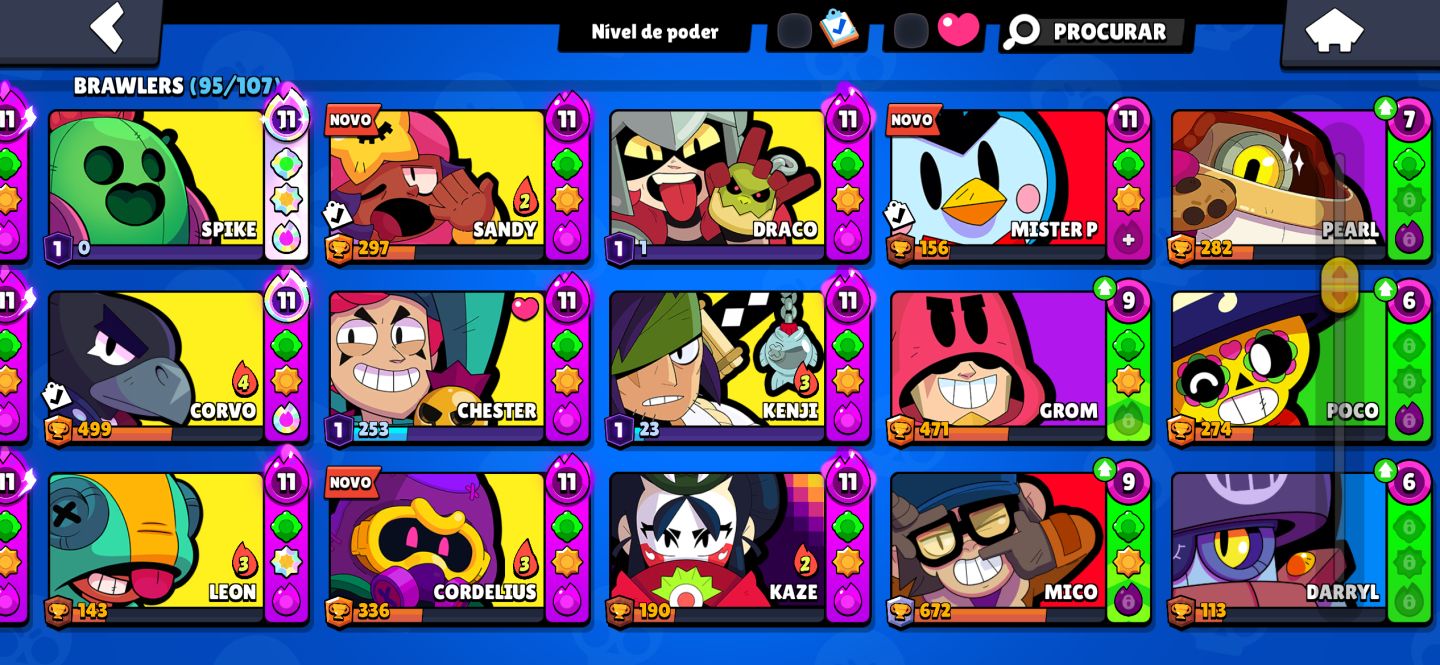 CONTA BRAWL STARS FULL! VÁRIAS HYPERS E MUITAS SKINS!