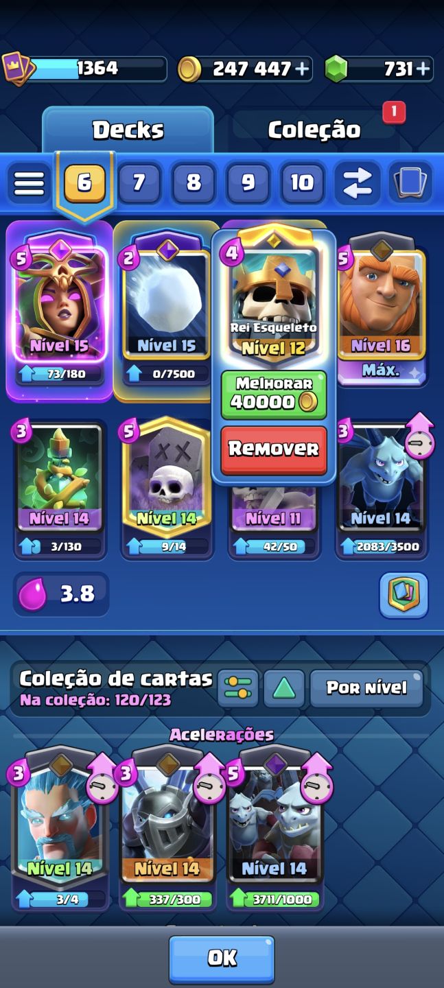 Conta boa 9500 troféus