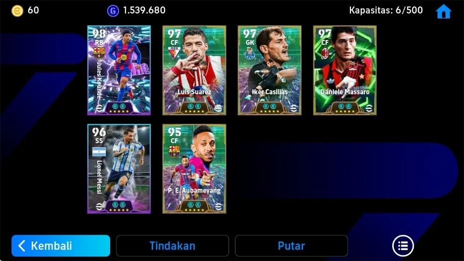 CONTA DE EFOOTBALL C/JULES KOUNDÉ LUIS SUÁREZ MASSARO, IKER CASILLAS, FORÇA 3142