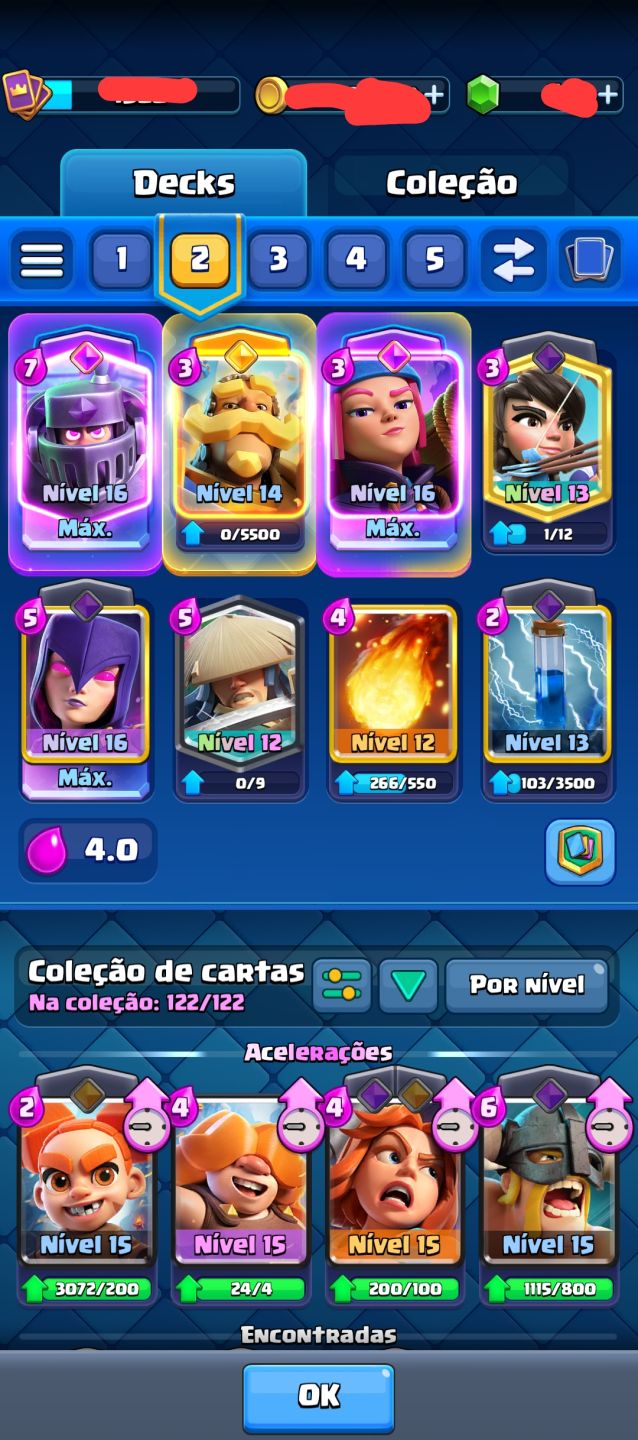 CONTA CLASH ROYALE ARENA 28 COM CONTA DE BRAWL STARS ( FULL ACESSO)