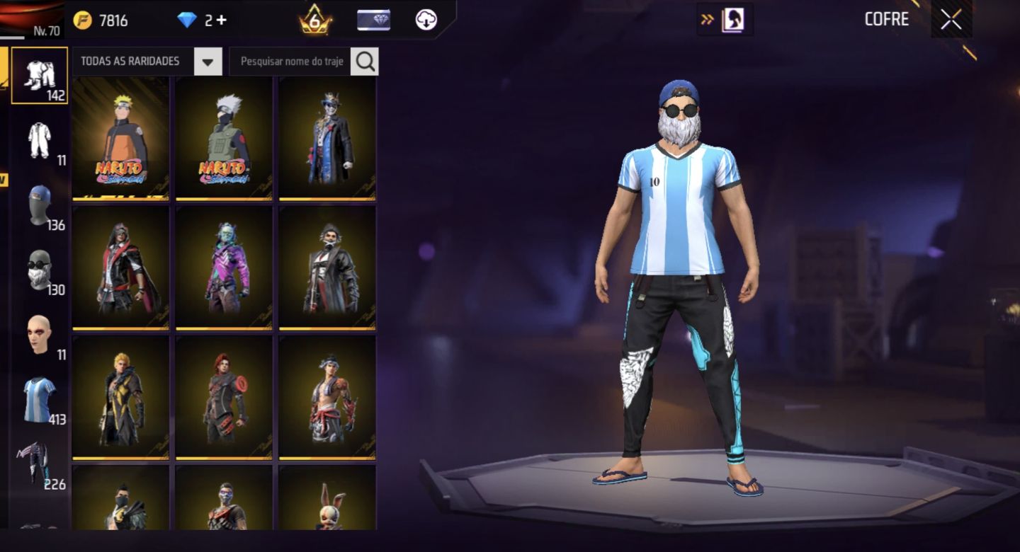 Vende conta de ff gemada