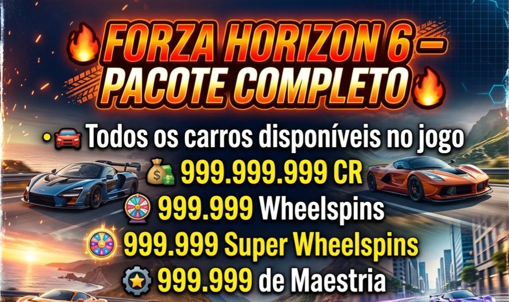 FH6 | TODOS OS CARROS + 999M CR + 999K WS + 999K SUPER WS + MAESTRIA