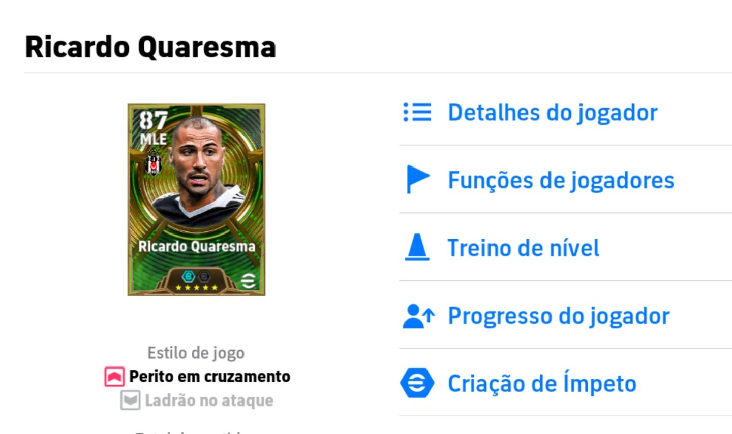 Conta Quaresma Efootball