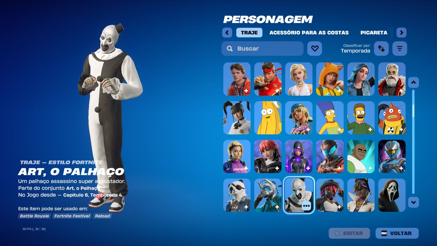 CONTA FORTNITE 400+ SKINS COM JOHN WICK PACK FUNDADOR STW MAKO OMEGA FULL ETC...