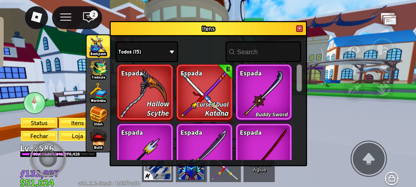 Conta Blox Fruits (LVL 2586)