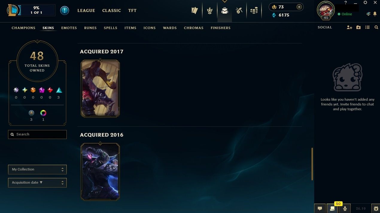 CONTA 2013 UNRANKED | 9 SKINS | 34 CAMPEÕES | LVL 45