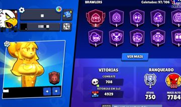 CONTA DE BRAWL STARS COM 250+ LENDÁRIO 3