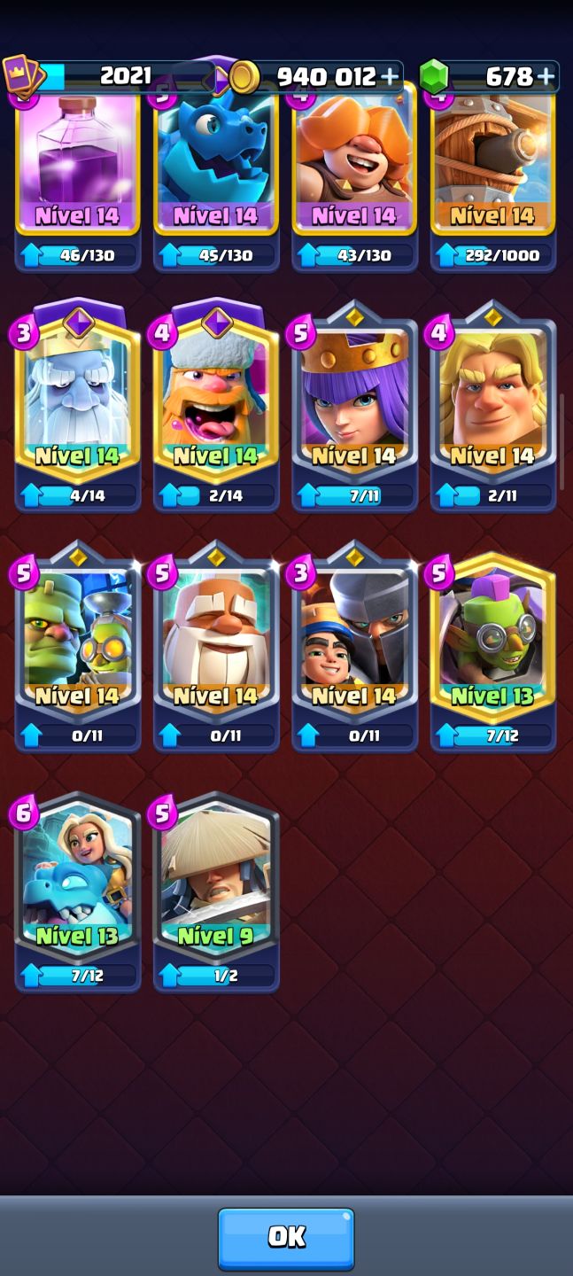 Conta Clash Royale bem encaminhada
