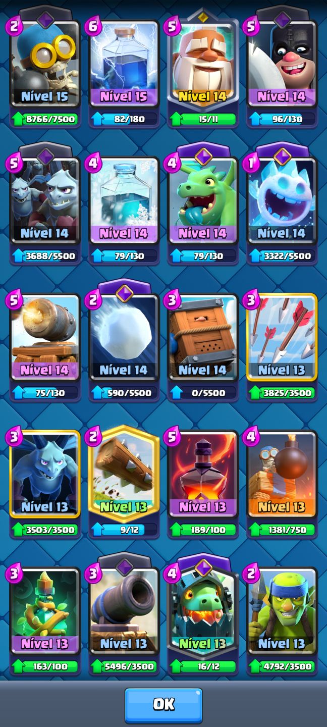 CONTA DE CLASH ROYALE VÁRIAS CARTAS NÍVEL 16