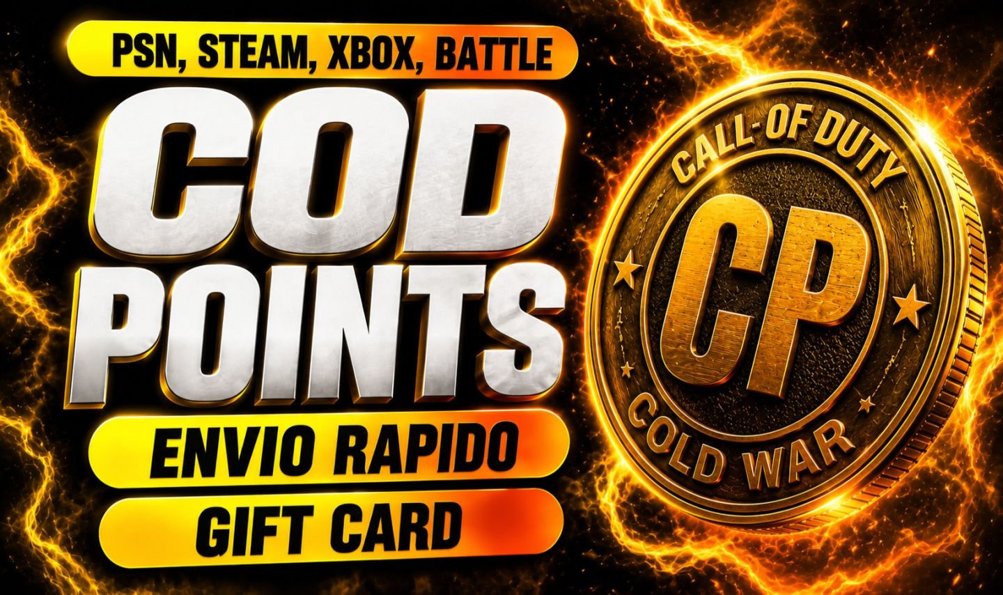 Cod Points & Blackcell Via Código (GIFT CARD) | XBOX, STEAM, BATTLE NET, PSN