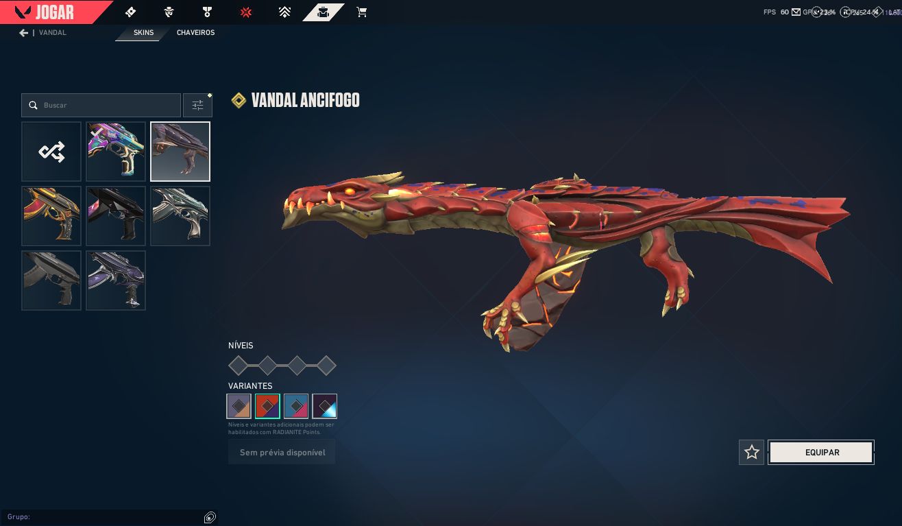 ACC VALORANT ALL SKINS UNICO DONO SKINS FACA/VANDAL/PHANTON TUDO POR 600 REAIS