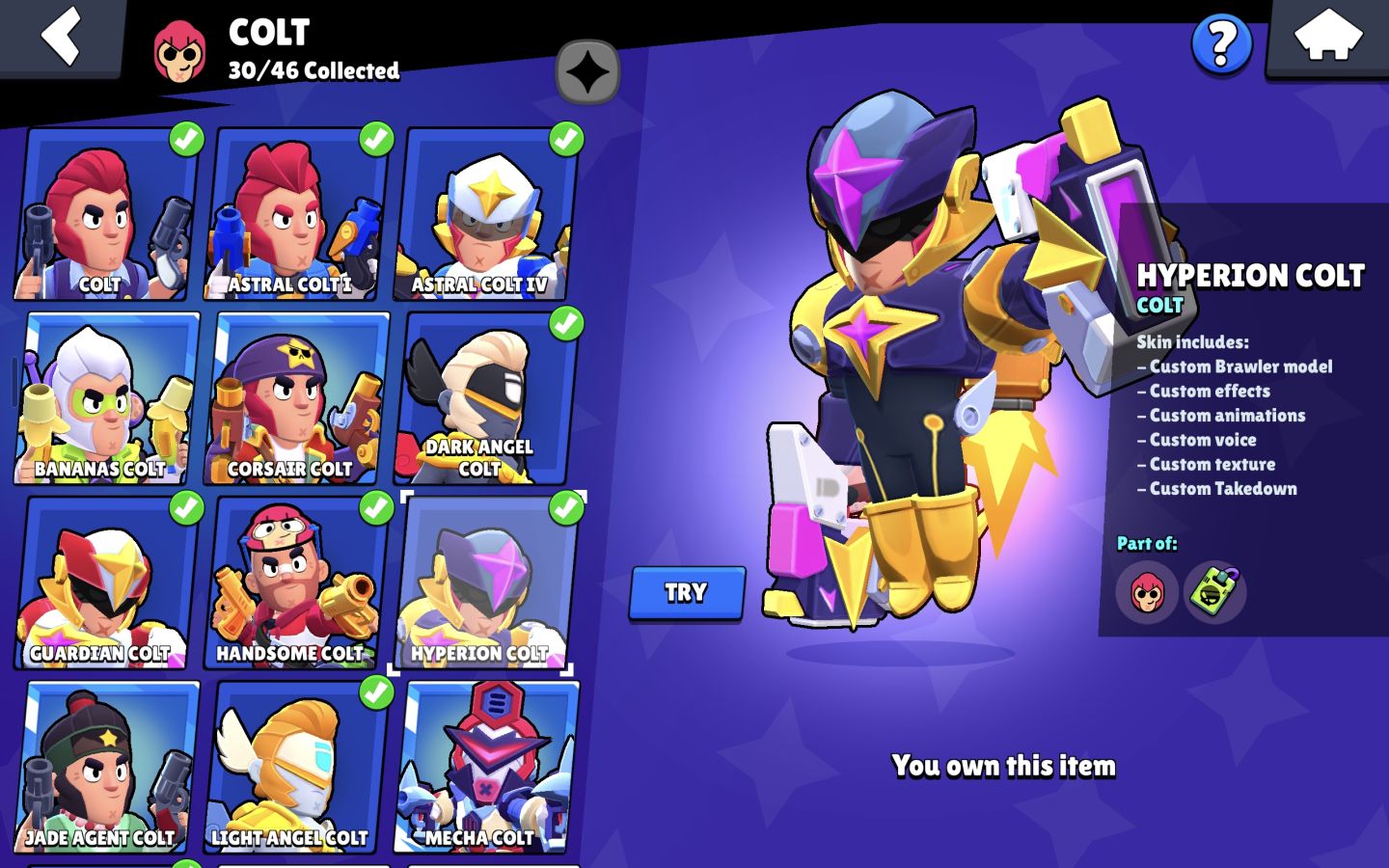 Conta Brawl stars | 89k troféus - 2019 - Skin Rei Frank vermelho + 625 skins