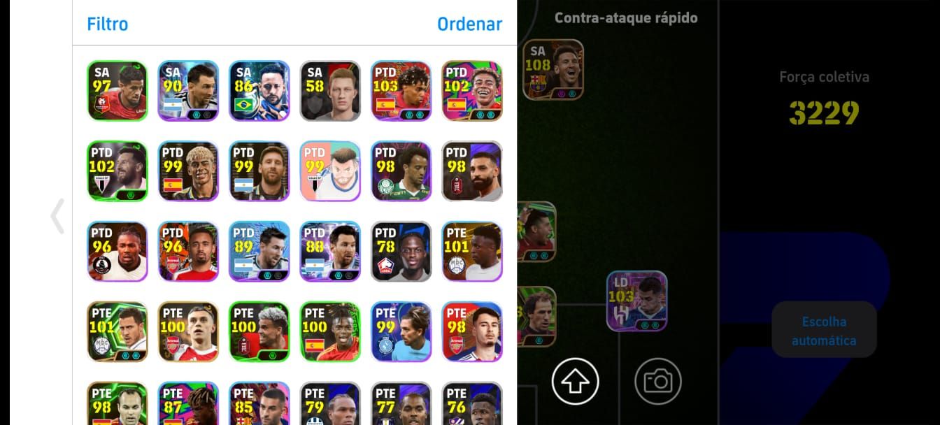 CONTA DE EFOOTBALL. Pele legend, Suarez big three, Messi big three blitz curler.