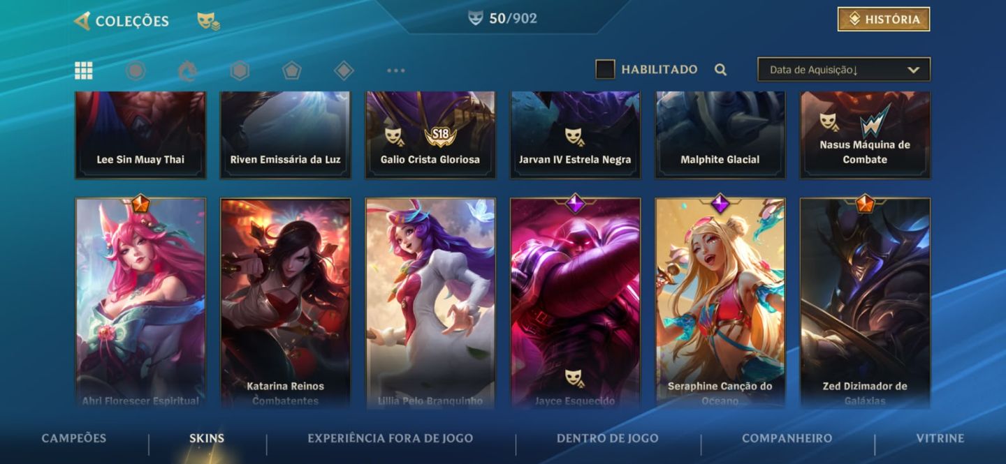 Conta WILD RIFT - Main/Mono Katarina + 50 Skins (metade fadinha e masc)