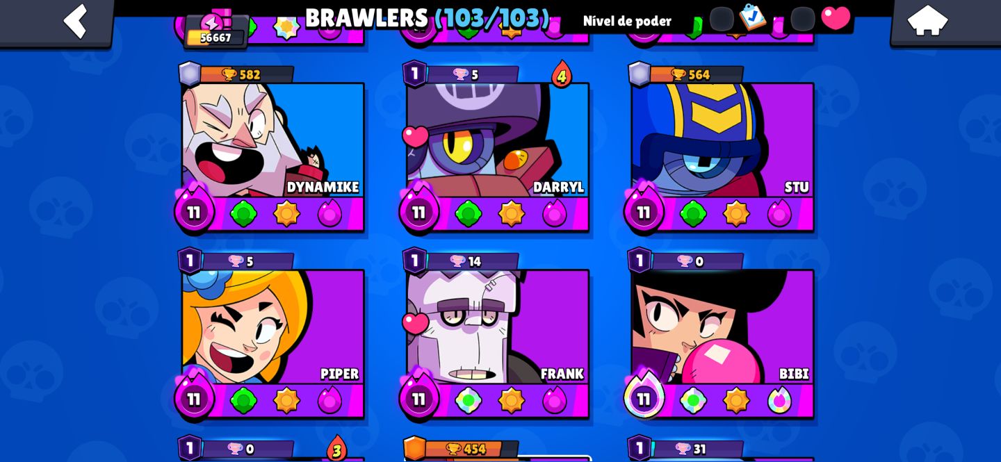 Conta brawl stars 56k + 288 skins